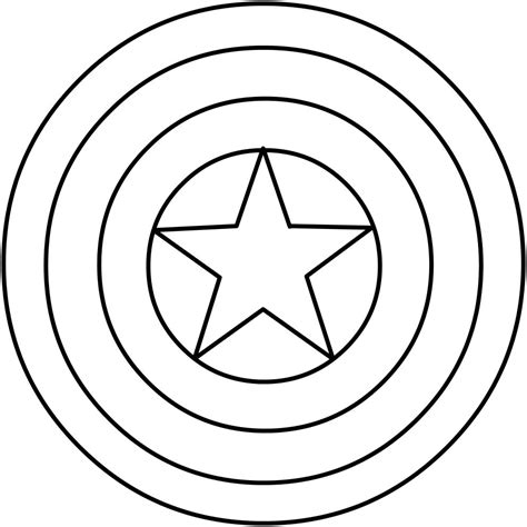 Dibujo del escudo de Capitán América para colorear Capitan america