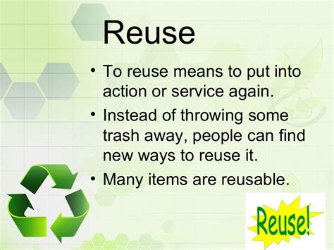 Reduce, reuse, recycle and respect