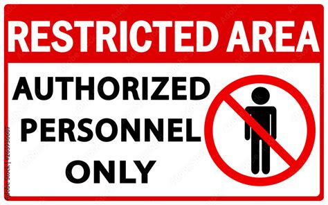 Vetor Do Stock Vector Prohibited Sign Restricted Area For Authorized