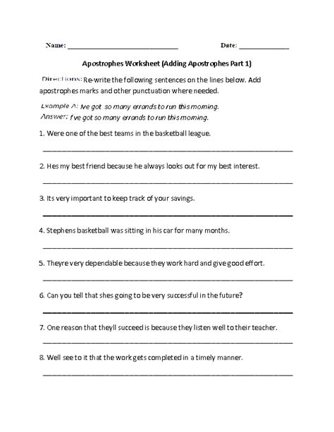 Possessive Apostrophe Worksheets Second Grade - contractions worksheets