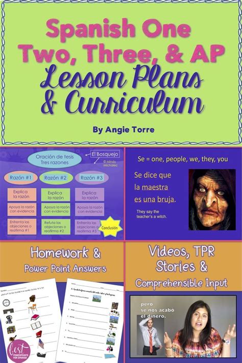 Spanish One Two Three And Ap No Prep Lesson Plans And Curriculum
