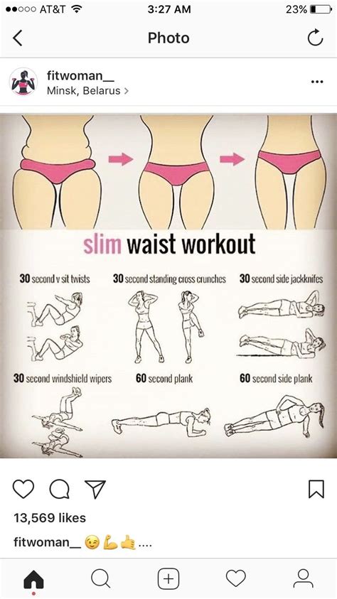 Workout Challenge Workout Plan Tiny Waist Excersize Slim Waist Workout Crunches Health