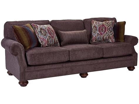 Broyhill Express Heuer Traditional Rolled Arm Sofa With Nail Head Trim