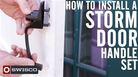 Block the door with a barricade barricading is one of the most effective ways to secure your door when you need additional security. How to Install a Storm Door Handle Set 1080p - YouTube
