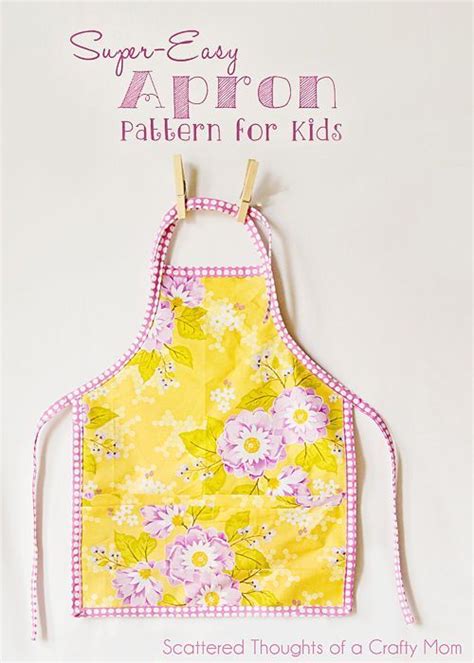 Easy Childs Apron Pattern And Tutorial Apron Sewing Pattern Child