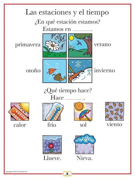 Las Estaciones Y El Tiempo Spanish Weather Learning Spanish