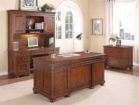 For something more modern, look for a minimalist design with one attached file cabinet. Flexsteel Wynwood Collection American Heritage W1209-716 ...