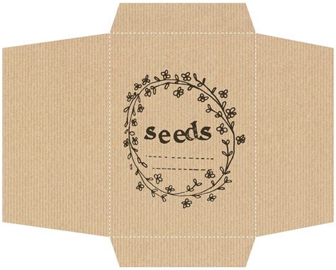Seed Packet Template Free Printable Template Seed Template Packet Free