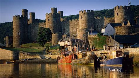Conwy Castle River Conwy Wales Uk Preview