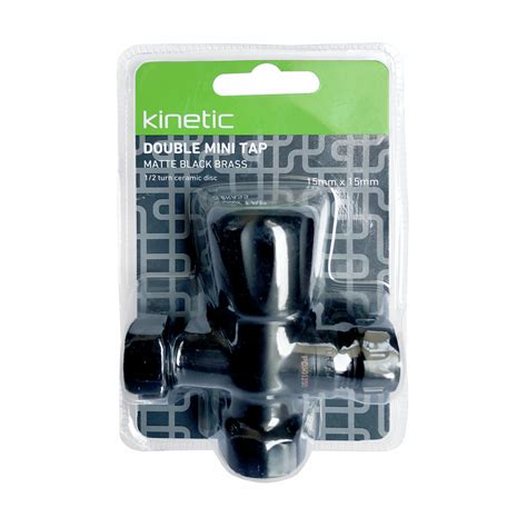 Kinetic 15 X 15mm Matte Black Brass Double Mini Tap Bunnings Australia