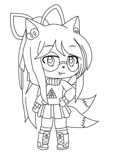 Fox Girl Coloring Pages