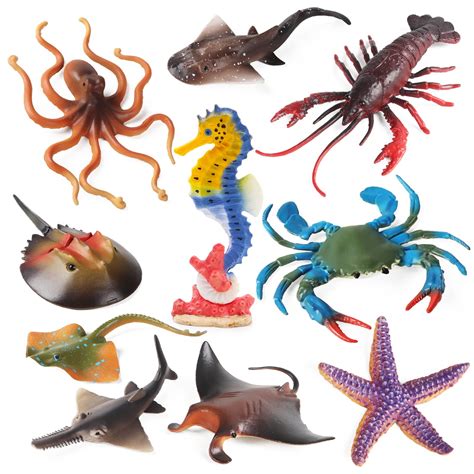 Mua Ocean Sea Animals Toys Figures 10pcs Large Plastic Sea Creature