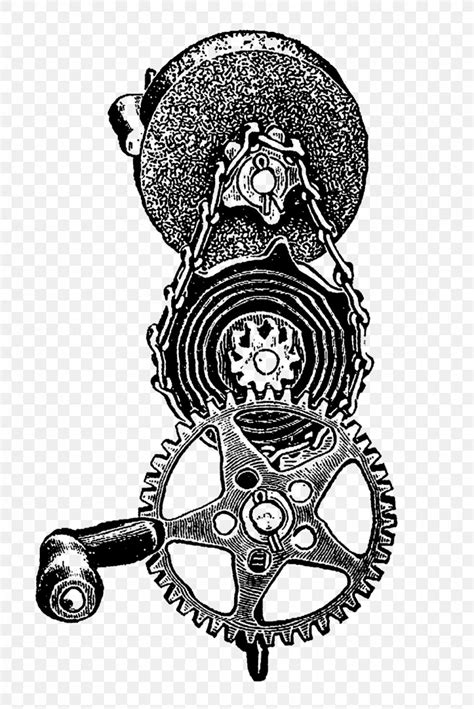 Gear Drawing Clip Art Png 1069x1600px Gear Art Black And White
