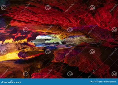 Colorful Cavern Within A Cavern Stock Image Image Of Translucent