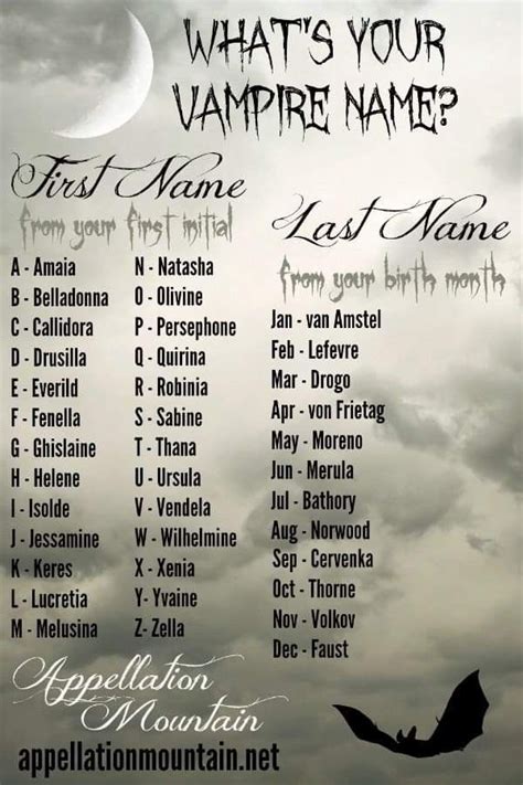 Vampire Name Fantasy Names Funny Names Funny Name Generator
