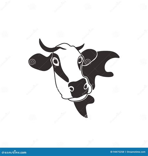 Cow Head Cattle Silhouette Milk Stock Vector Illustration Of Nature