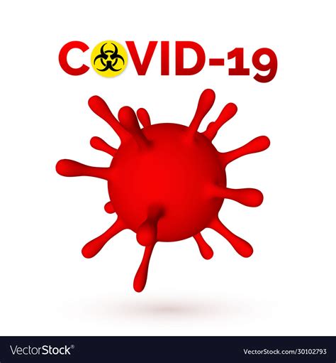 Coronavirus Covid19 19 2019 Nkov 3d Virus Unit Vector Image