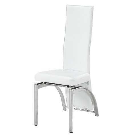Shop wayfair for the best dining chairs with chrome legs. Romeo Dining Chair In White Faux Leather With Chrome Legs ...