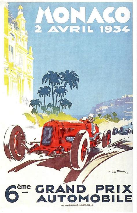 Simi25 Racing Posters Art Deco Car Vintage Cars