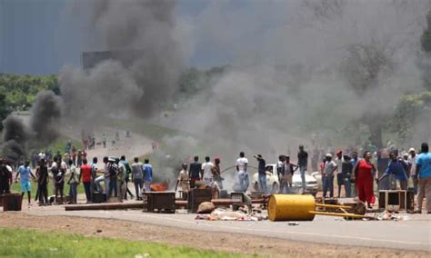 Zimbabwe Police Fire Live Rounds During General Strike Protests Zimbabwe The Guardian