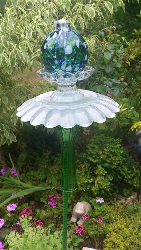 Glass Garden Flowers Glass Garden Art Flower Pots Garden Decor Glass Art Outdoor Crafts