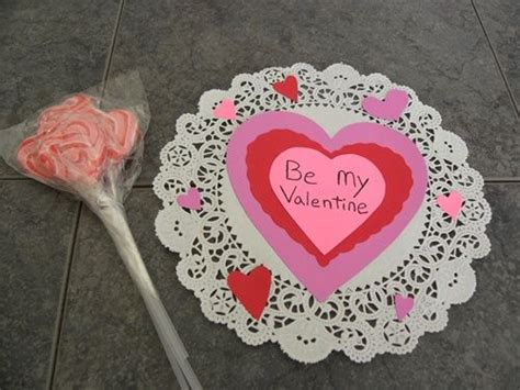 Handmade Paper Doily Valentine Valentine Crafts For Kids Valentines