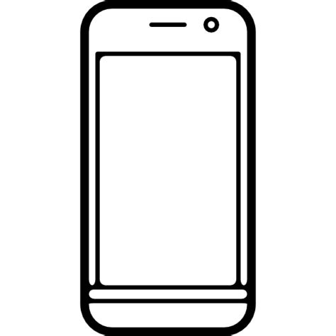 Vector Smartphone Outline Template Mobile Device Icon Or Symbol Stock