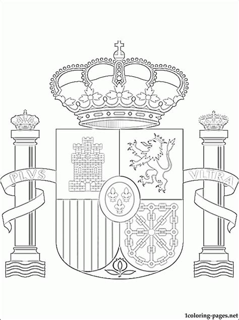 Flag Of Spain Coloring Page Coloring Home