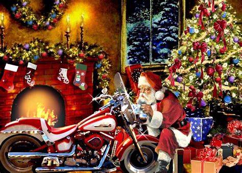 😡🐮 Harley Davidson Santa Claus Christmas Harley Davidson Harley