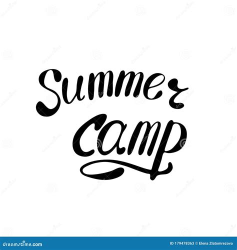 Summer Camp Lettering Typography Of Fonts Is Usual Uppercase And