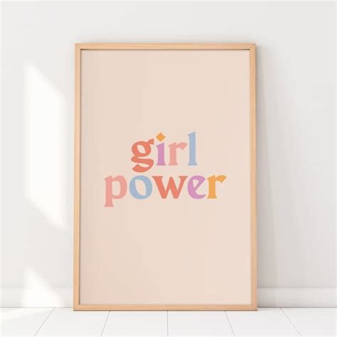 Girl Power Print Girl Power Poster Grl Pwr Poster Modern Etsy