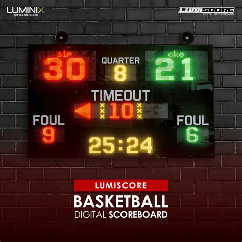 Scoreboard Digital Basketball Lb 1912 Digital Scoreboard Series Luminix