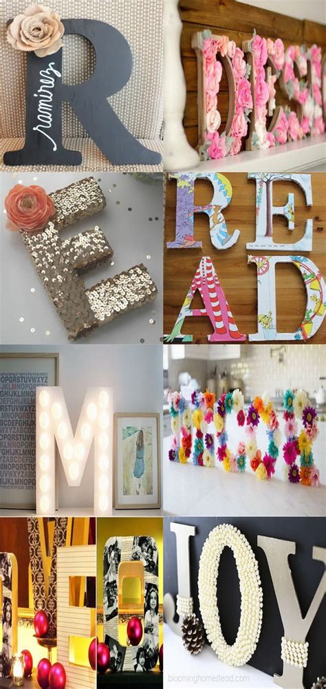20+ Best DIY Decorative Letters with Lots of Tutorials - For Creative Juice