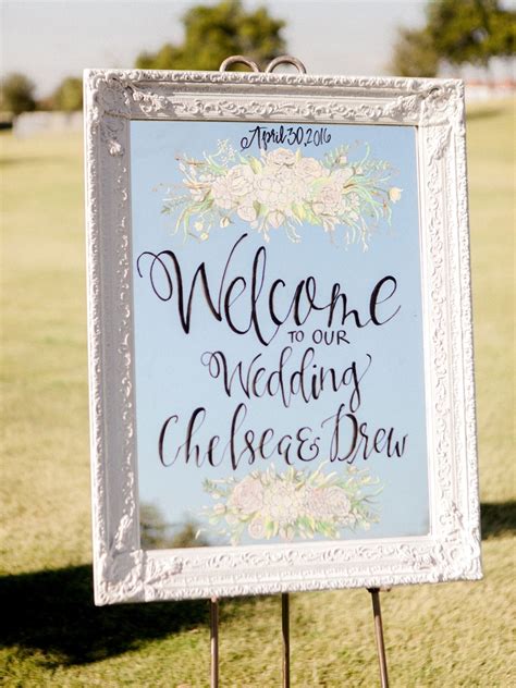 Invitations And More Photos Mirror Welcome Sign In White