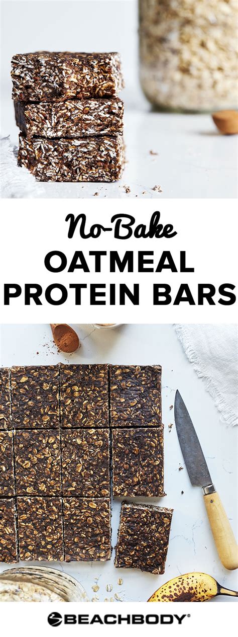 This post may contain affiliate links. No-Bake Oatmeal Protein Bars Recipe | The Beachbody Blog