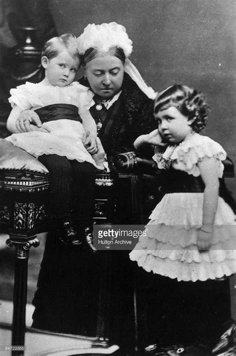 Queen Victoria With Two Of Her Grandchildren Prince Arthur Of