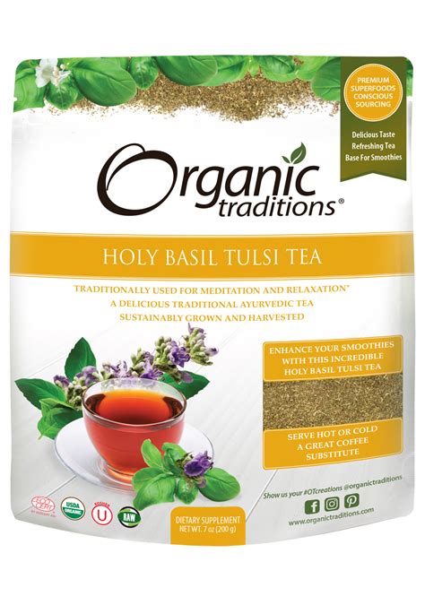 Organic Traditions Holy Basil Tulsi Tea Cut 200g