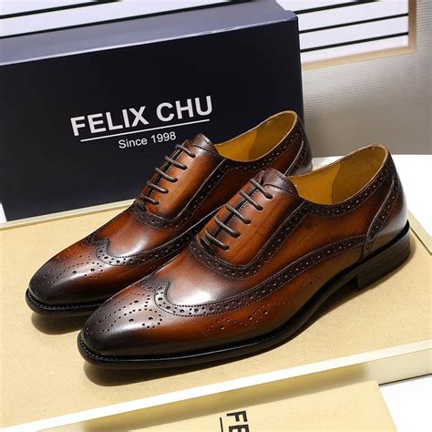 2019 Luxury Mens Brogue Oxford Genuine Leather Brown Lace-Up Men Dress ...