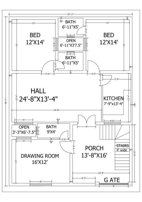 30x30 Floor Plan Modern House Plan Bedroom House Plan In 2023 Bedroom