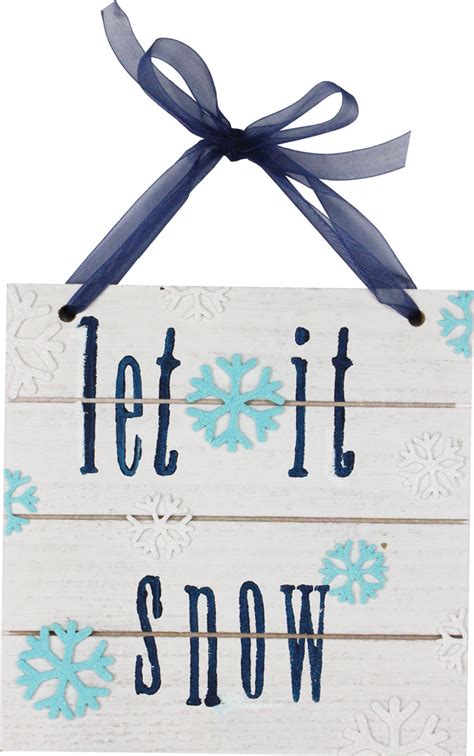 Let It Snow Pallet Plaque Crafts Direct