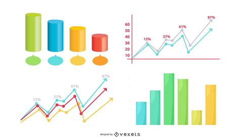 Creative Statistic Charts Infographic Set - Vector download