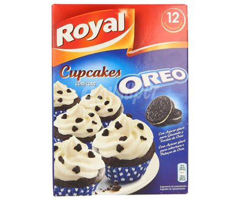 royal preparado para hacer cupcakes con trocitos de oreo caja de 280 g