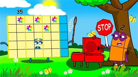 Oh No Numberblocks 35 Failed To Catch A Butterfly In Spring Numberblocks Fanmade Coloring