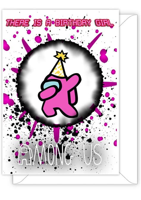 Among Us Birthday Card Among Us Inspired Card A5 | Etsy in 2021 | Among
