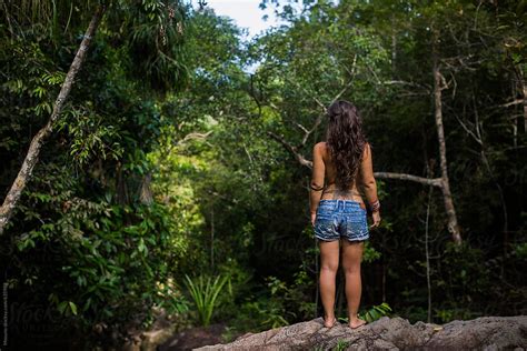 Babe Woman Standing In The Jungle By Stocksy Contributor Mosuno Stocksy
