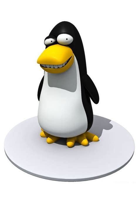 Funny Penguin Cartoon 3d Model Maya Files Free Download Modeling