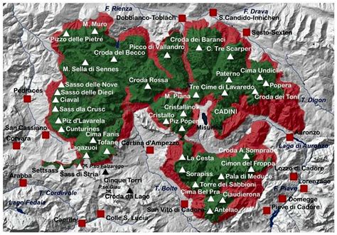 Dolomites Map World Map 07