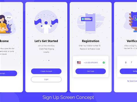 Sing Up Screen Concept For Ios Search By Muzli