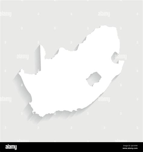 Simple White South Africa Map On Gray Background Vector Illustration Eps File Stock Vector