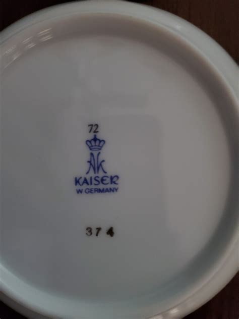 Vintage Handpainted Floral Ak Kaiser W Germany Porcelain Coaster 4
